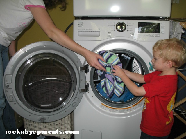 Helping with Laundry