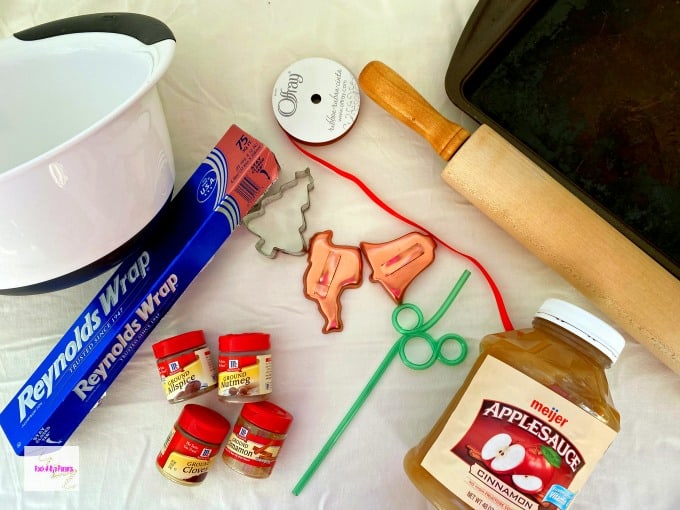 Cinnamon Ornaments with Applesauce Supplies