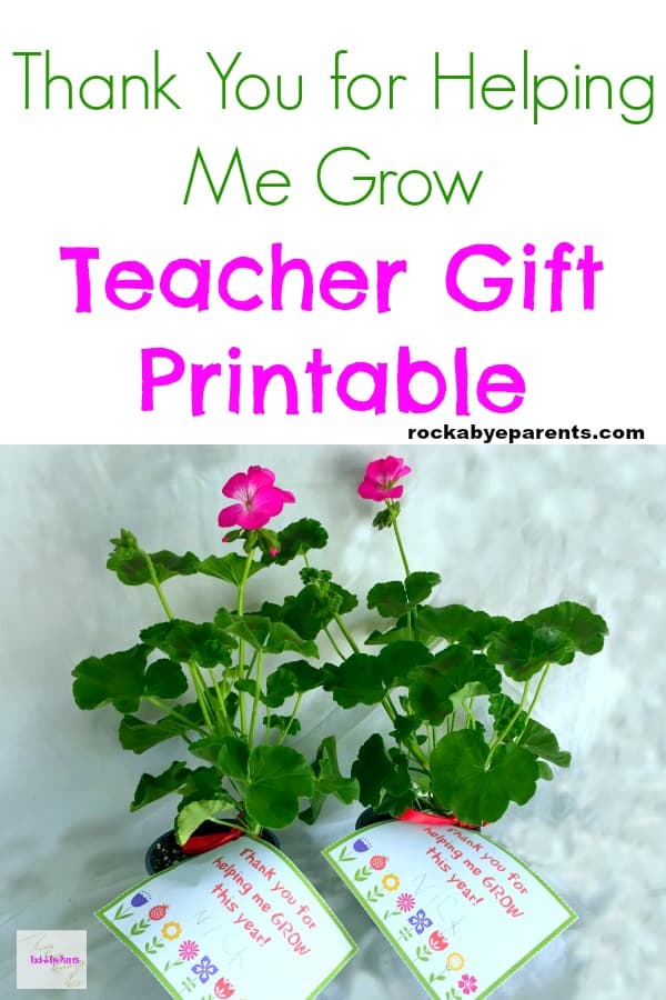 Thank You for Helping Me Grow Teacher Gift