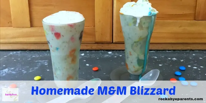 Homemade M&M Blizzard