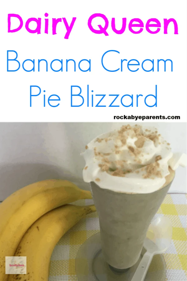 Finished homemade Dairy Queen banana cream pie blizzard